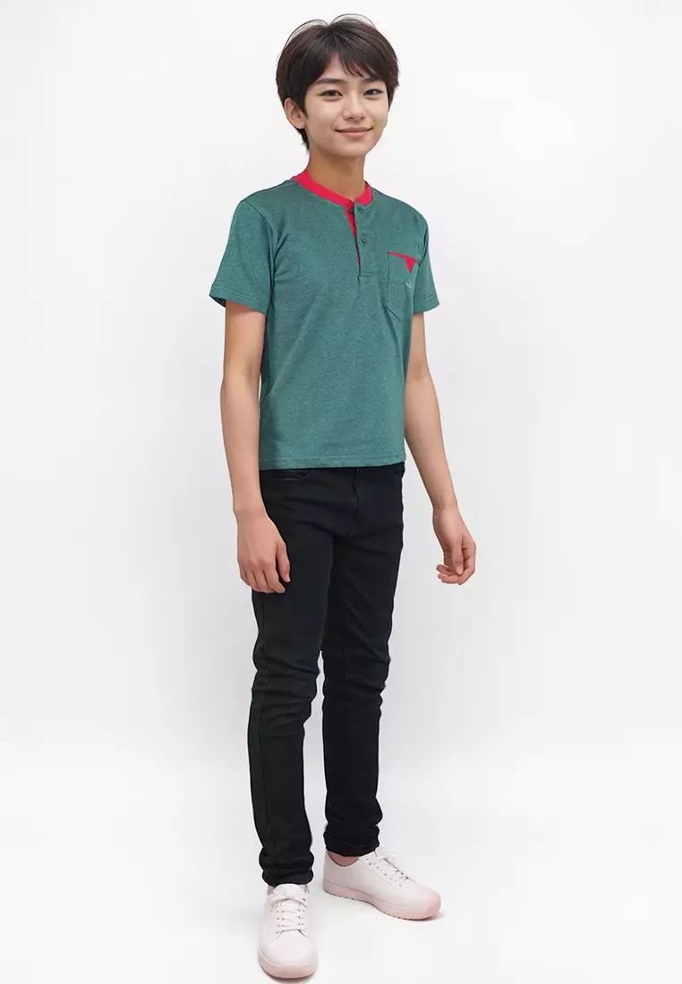 Crocodile KIDS KITH 1917 Green - Kaos Anak Kids T-Shirt Original - Katun