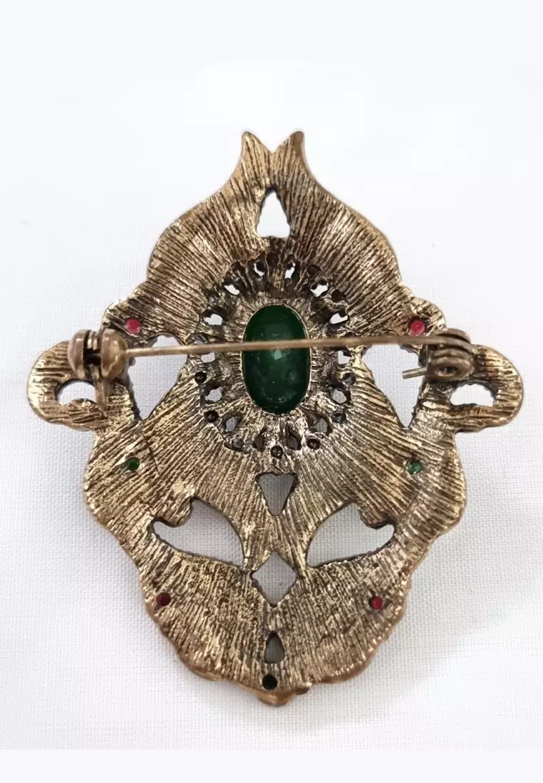 Laviosa  Diamante Brooch Bros Wanita Green