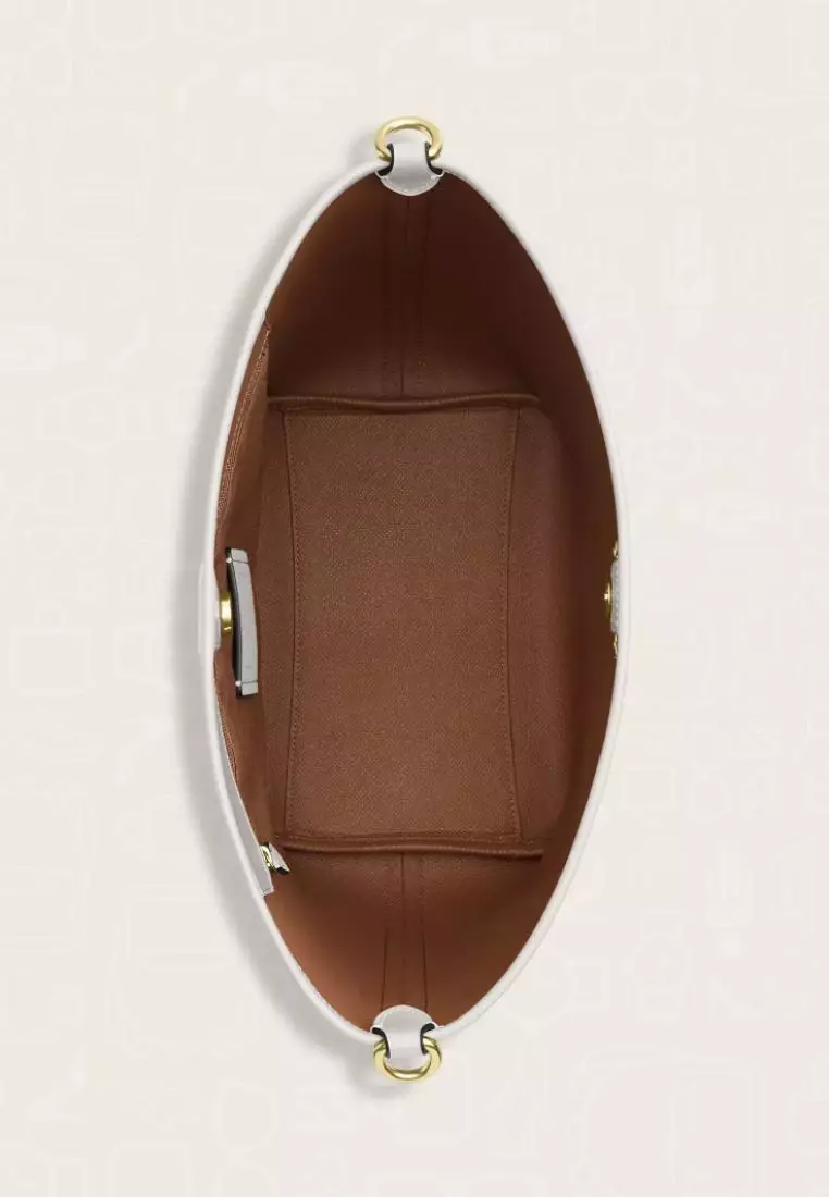 Coach City Large Bucket Bag In Signature Canvas Sand Chalk