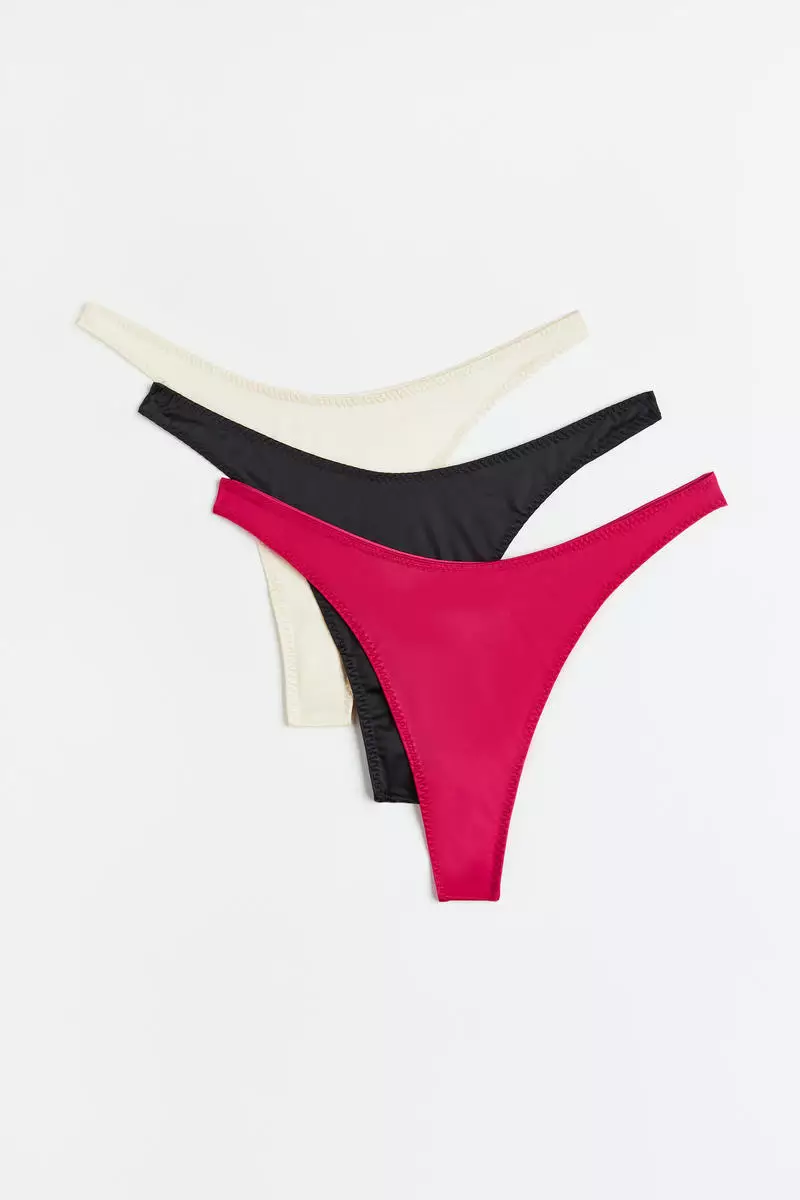 3 X Women 100% Silk Thong Panties G-string Briefs Underwear Lingerie  Classic