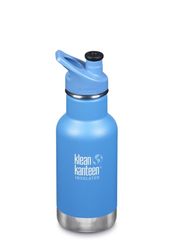 Klean Kanteen black Klean Kanteen Insulated Kid Classic 12oz Water Bottle (with Kid Sport Cap) (Pool Party) D5285ACE4210BAGS_1
