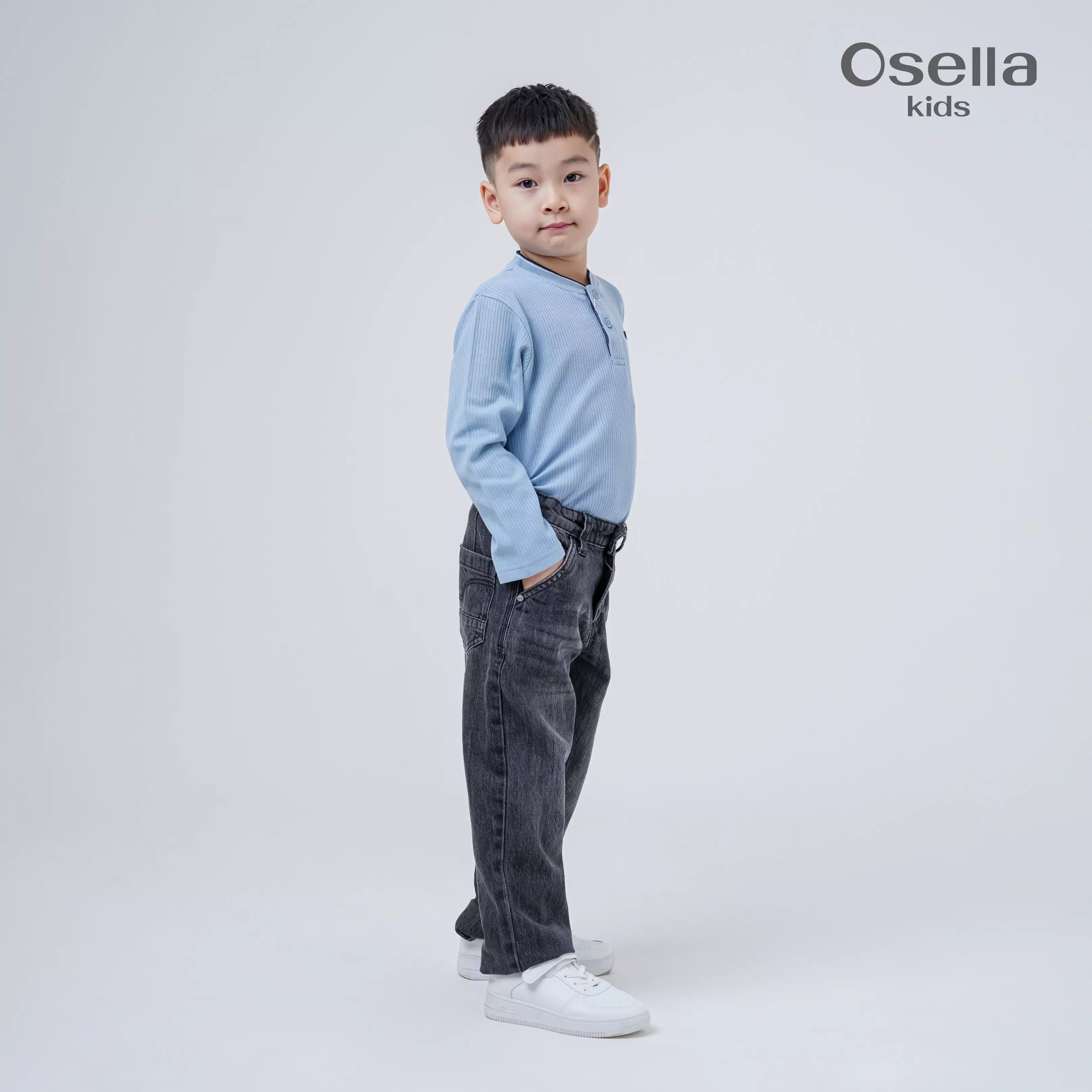Osella Kids Torrence Baggy Fit Denim Pants 228O660141 | Celana Jeans Panjang Anak Laki-Laki