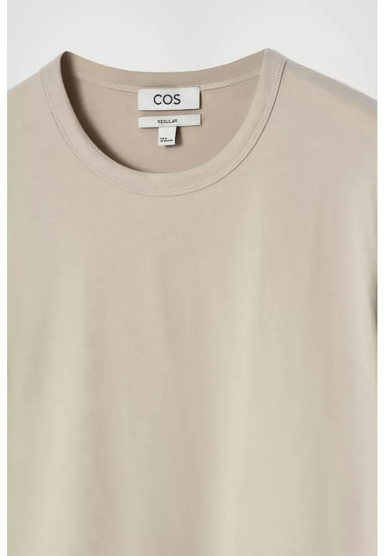 REGULAR BRUSHED-COTTON T-SHIRT