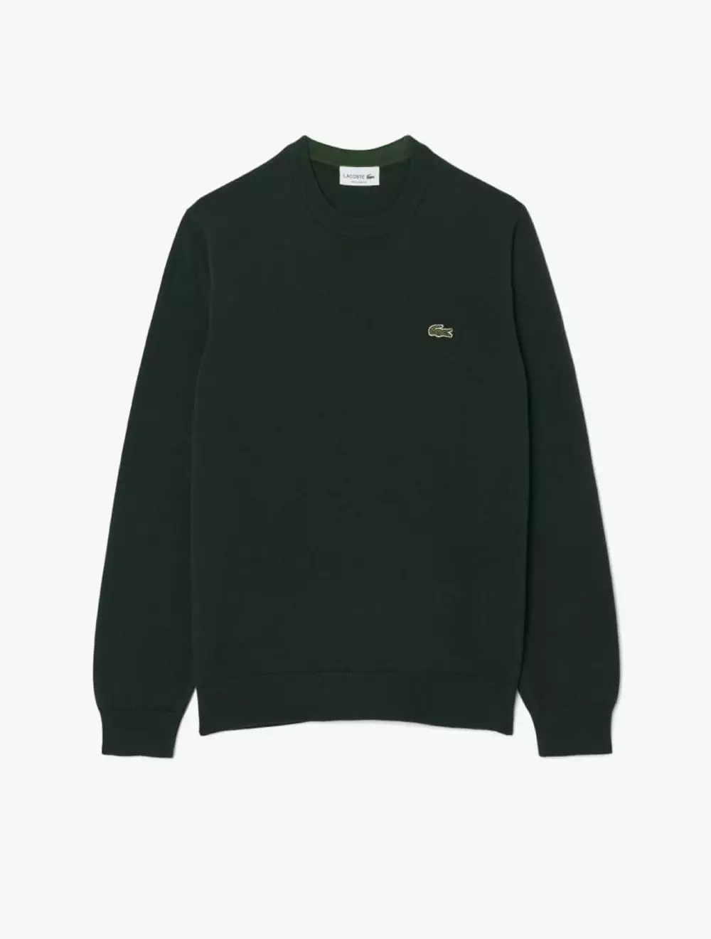 Monochrome Crew Neck Cotton Sweater - Green