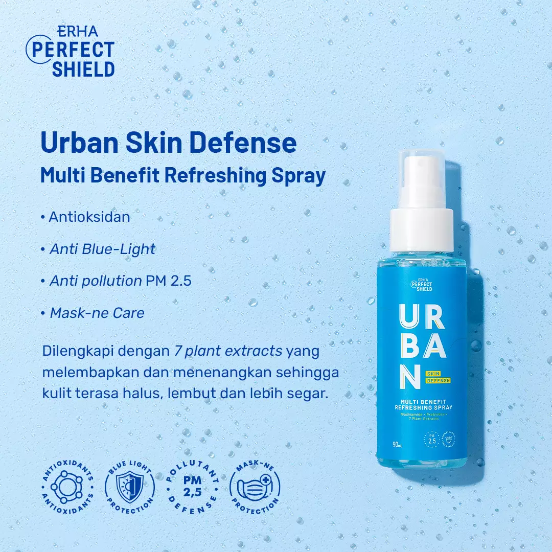 ERHA PERFECT SHIELD URBAN SKIN DEFENSE Multi Benefit Refreshing Spray