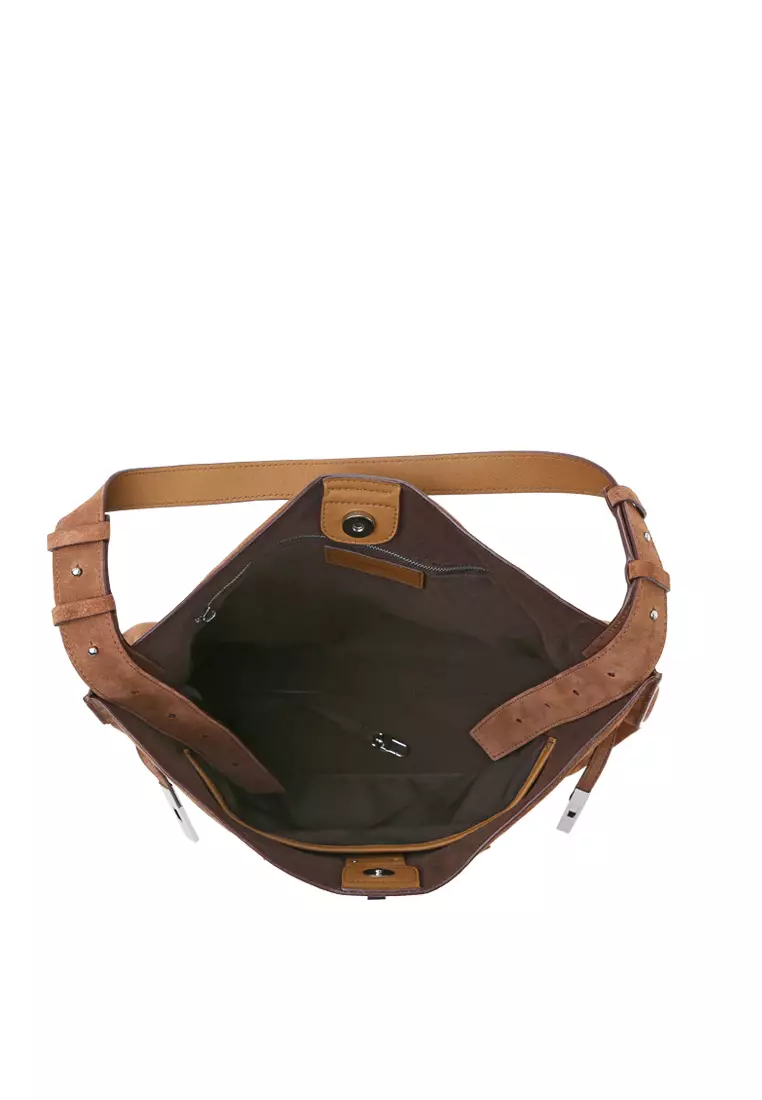 SAOI Belt Tote II - Suede Caramel