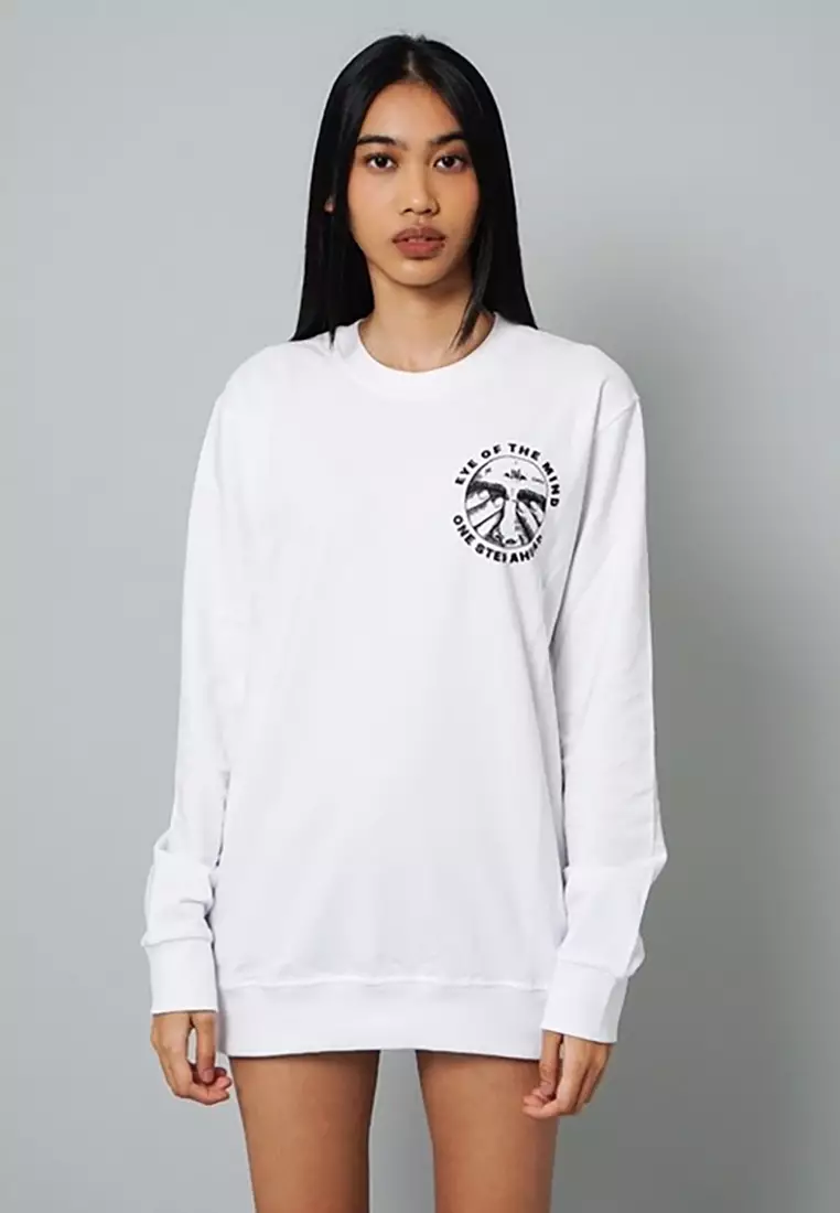LGS Street - Eye Of the Mind - Sweatshirt - Putih - Streetwear - Unisex - SW.10.H002.001
