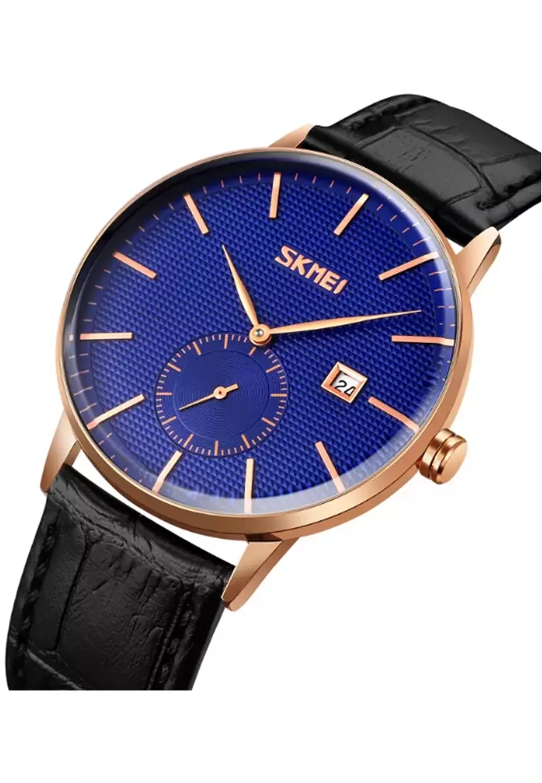 Jam Tangan Analog Pria Waterproof Strap Tali Material Leather BY88 ORIGINAL