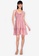 ZALORA BASICS pink Lace Trim Plunge Neck Dress 5E41AAA5A4BA2FGS_4