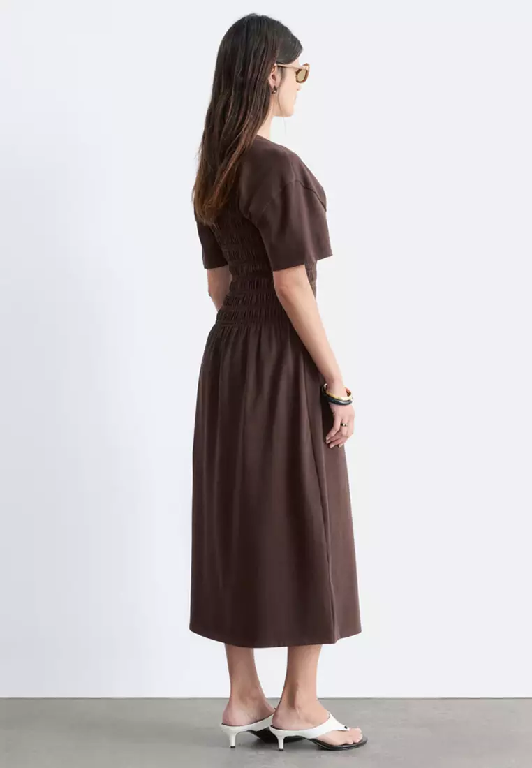 & other stories brown dress Smocked Midi 2026 | Buy & Other Stories Online Colour:plum making it perfect for Scarlett Mini Cut Out Dress Veronica Beard Mackey Gingham