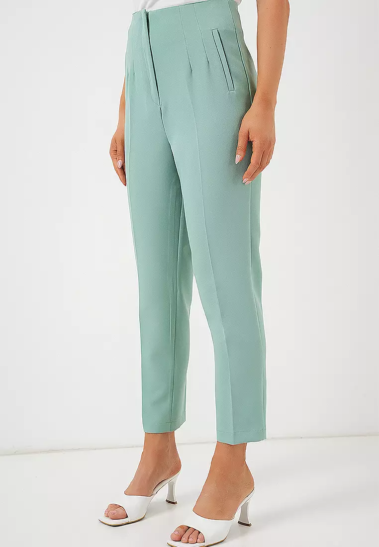 High Waist Ankle Trousers