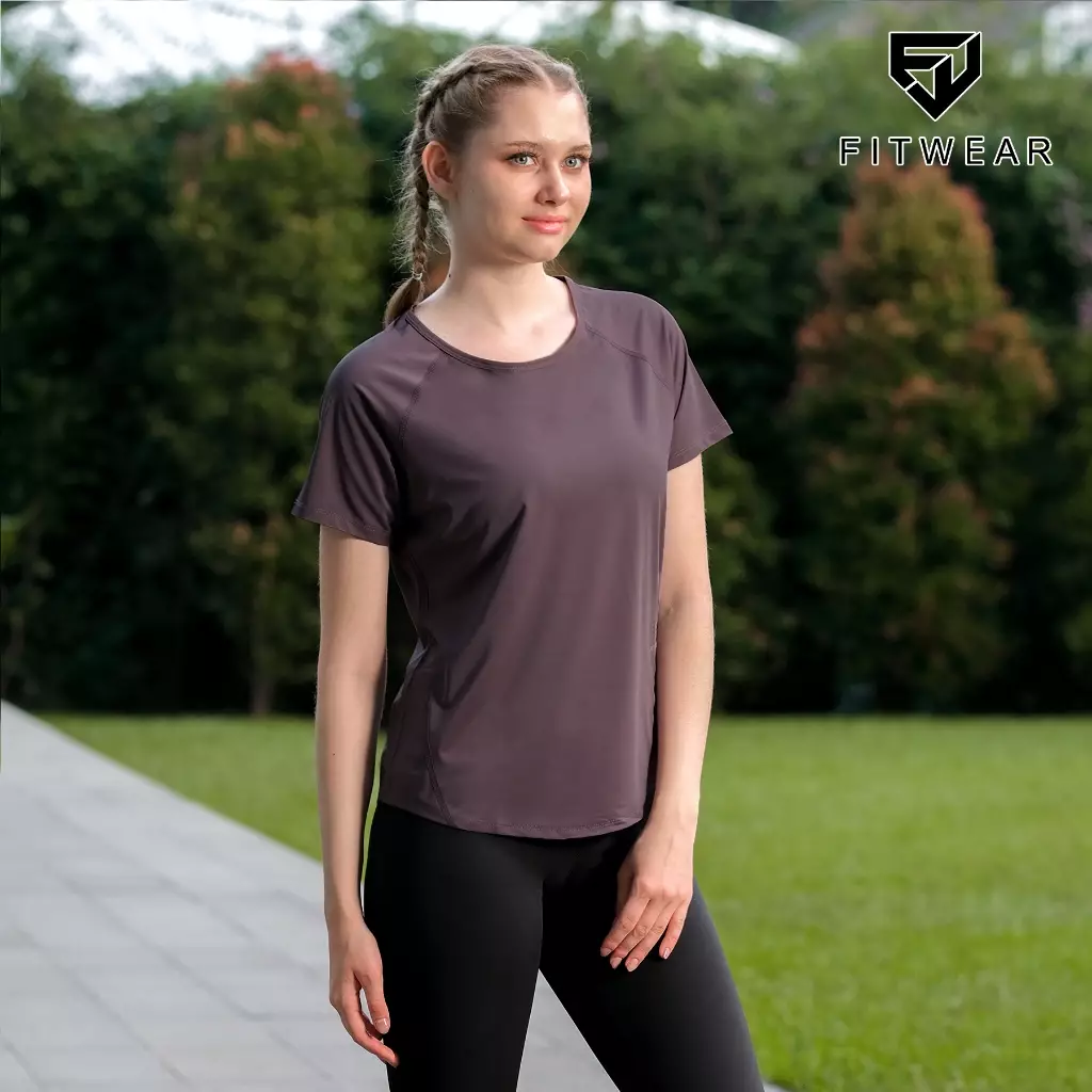 Fitwear Kaos Olahraga Wanita RORRA OVERSIZE DRYFIT BACKMESH - OLD LAVENDER