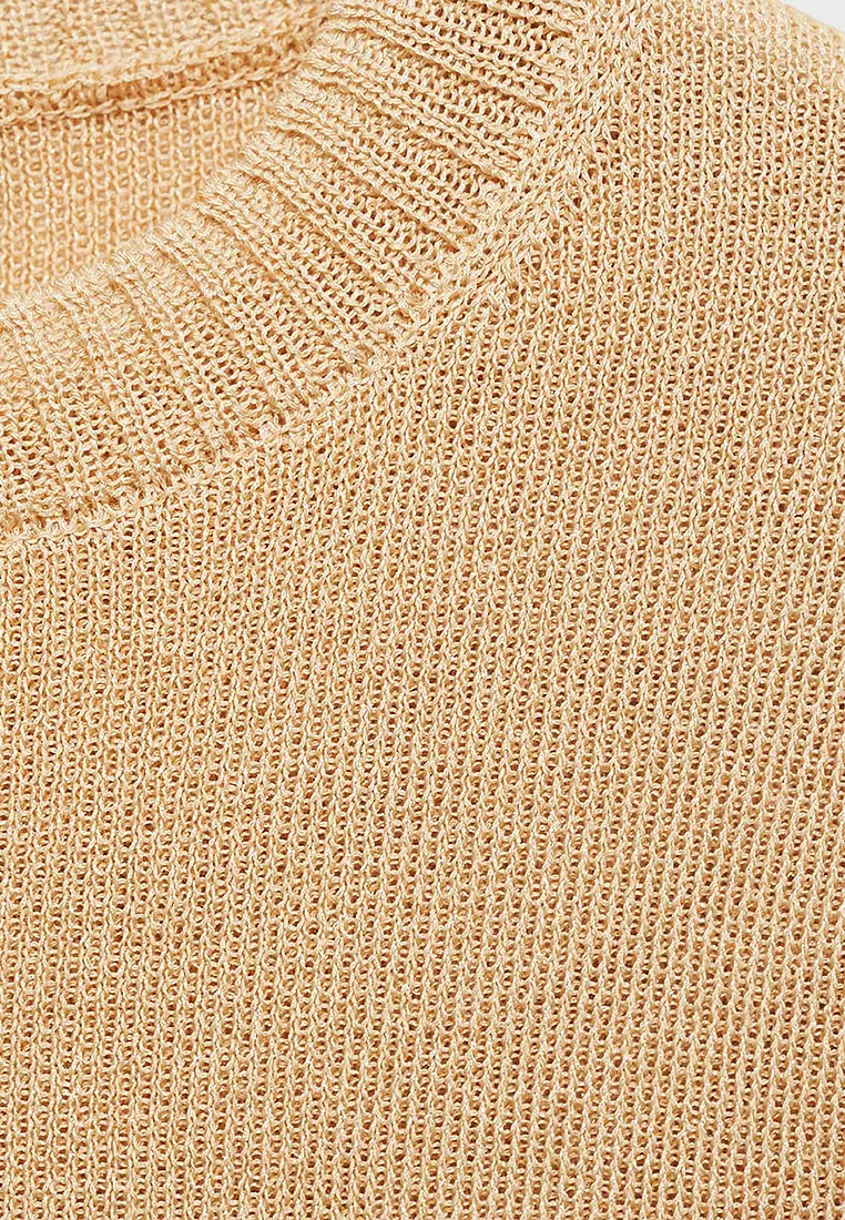 Short-Sleeved Crop Sweater