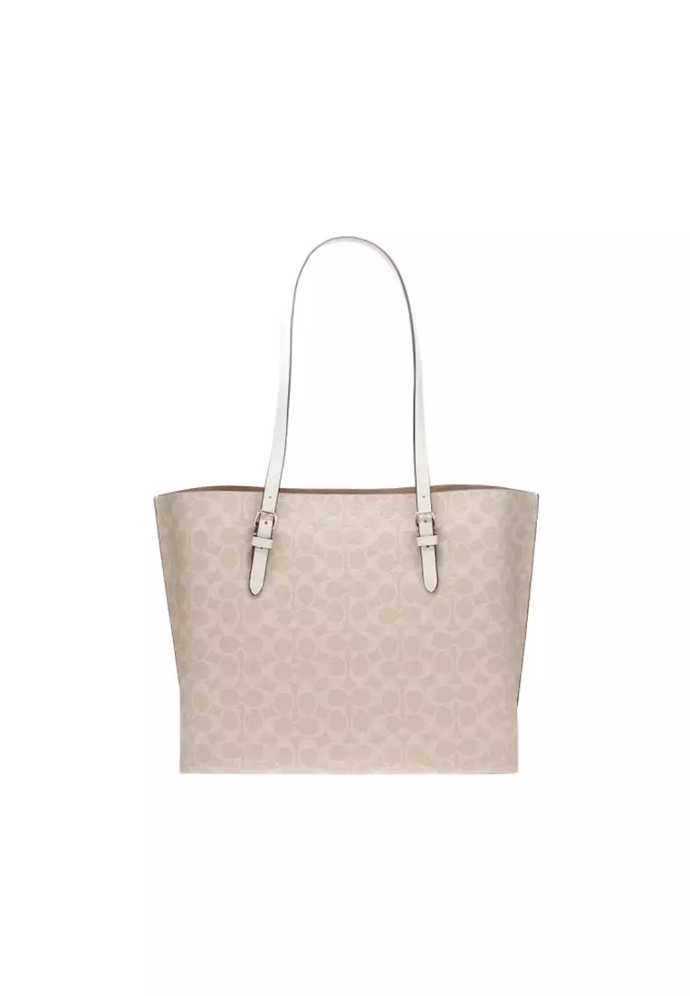 Mollie 女士手提包沙黃色配粉筆白色CV967