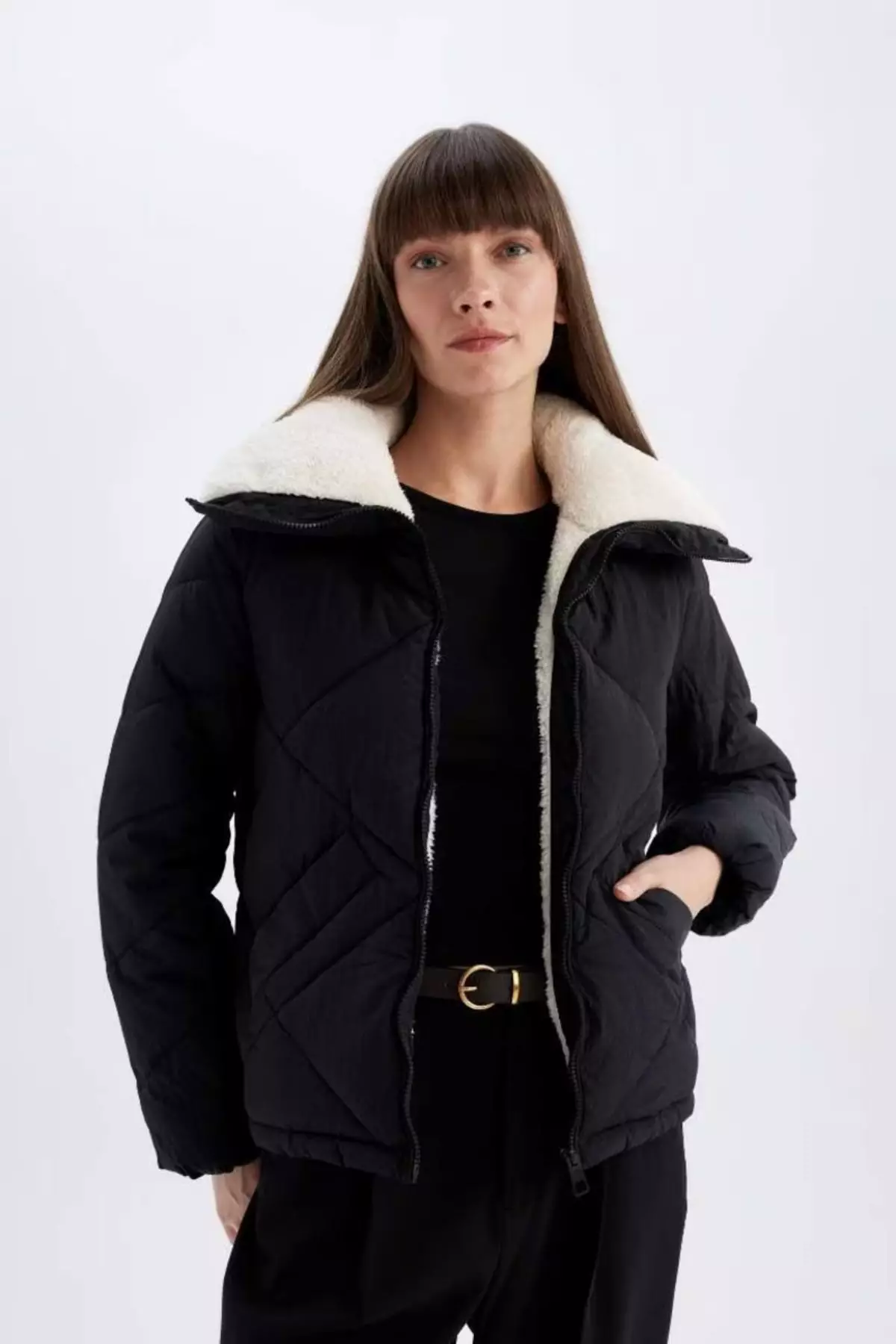 Faux Fur Inside Puffer Jacket