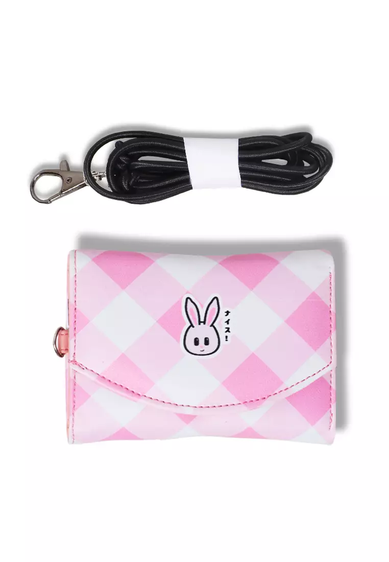 AMC03 Dompet Wallet Kalung Id Card Angel B Pink