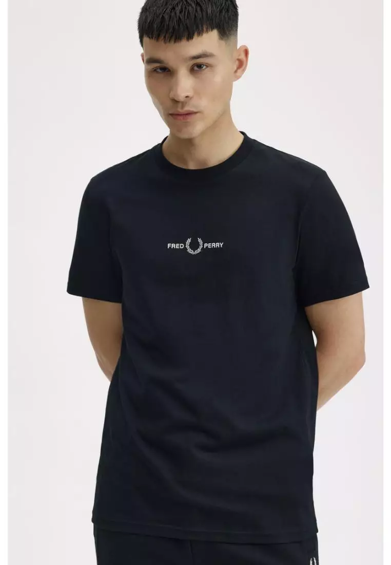 Fred Perry M4580 Embroidered T-Shirt (Black)