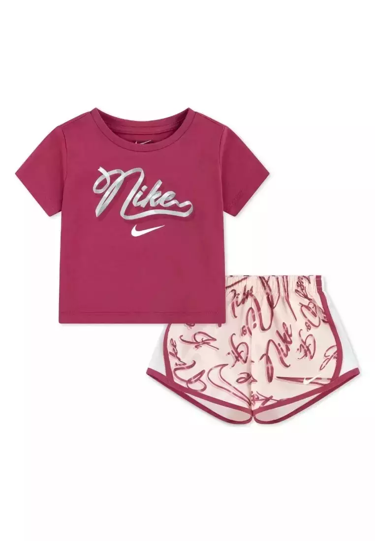Buy Nike Girls Essentials AOP Tempo T-Shirt Shorts Set (Little