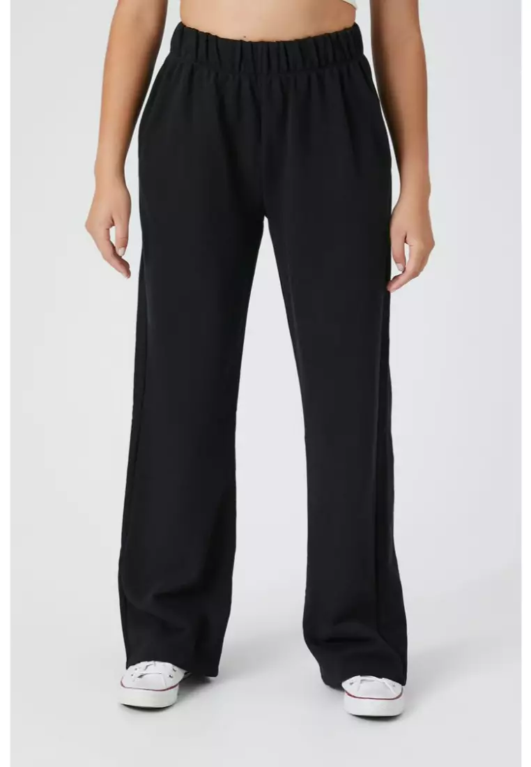 Wide leg terry pants deals