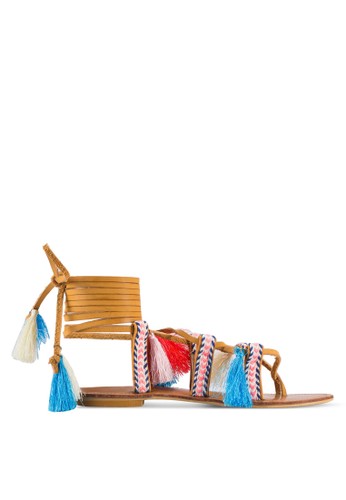 Play Geri Aztec Laced Up Sandals