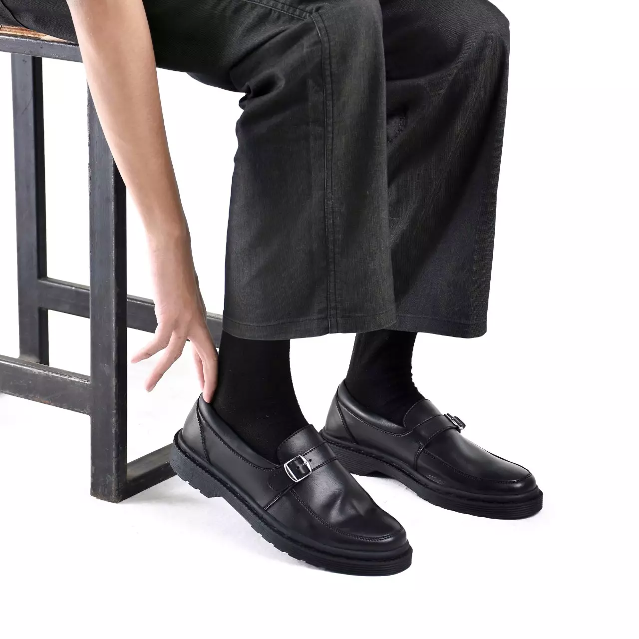 Country Boots Haciko - Sepatu Slip On Formal - Black