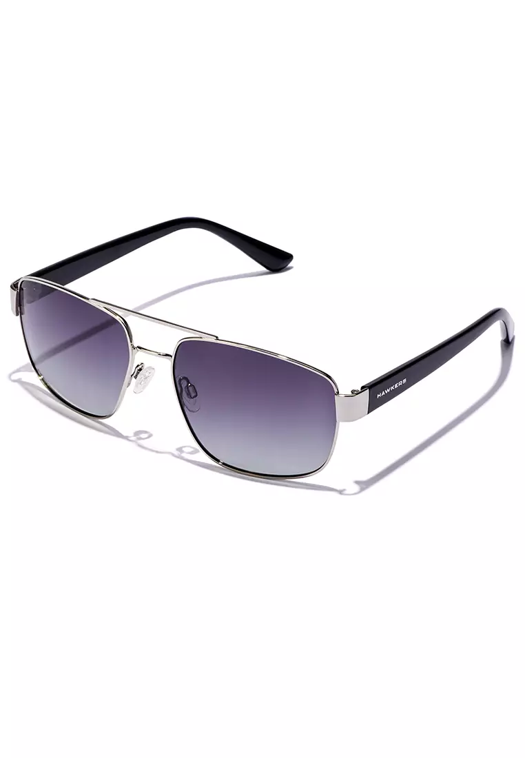 HAWKERS Falcon Polarized Silver Grey Sunglasses For Men And Women, Unisex. Official Product Designed In Spain