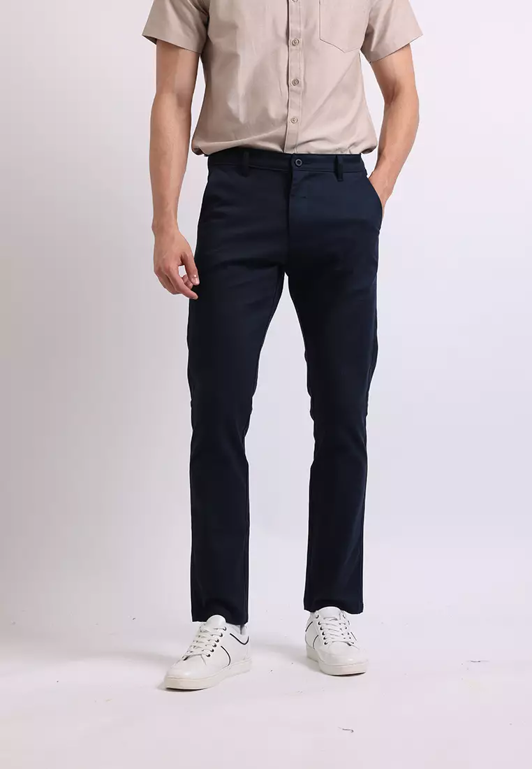 Manzone Celana Panjang Pria Chinos Slim Fit Roku - Navy