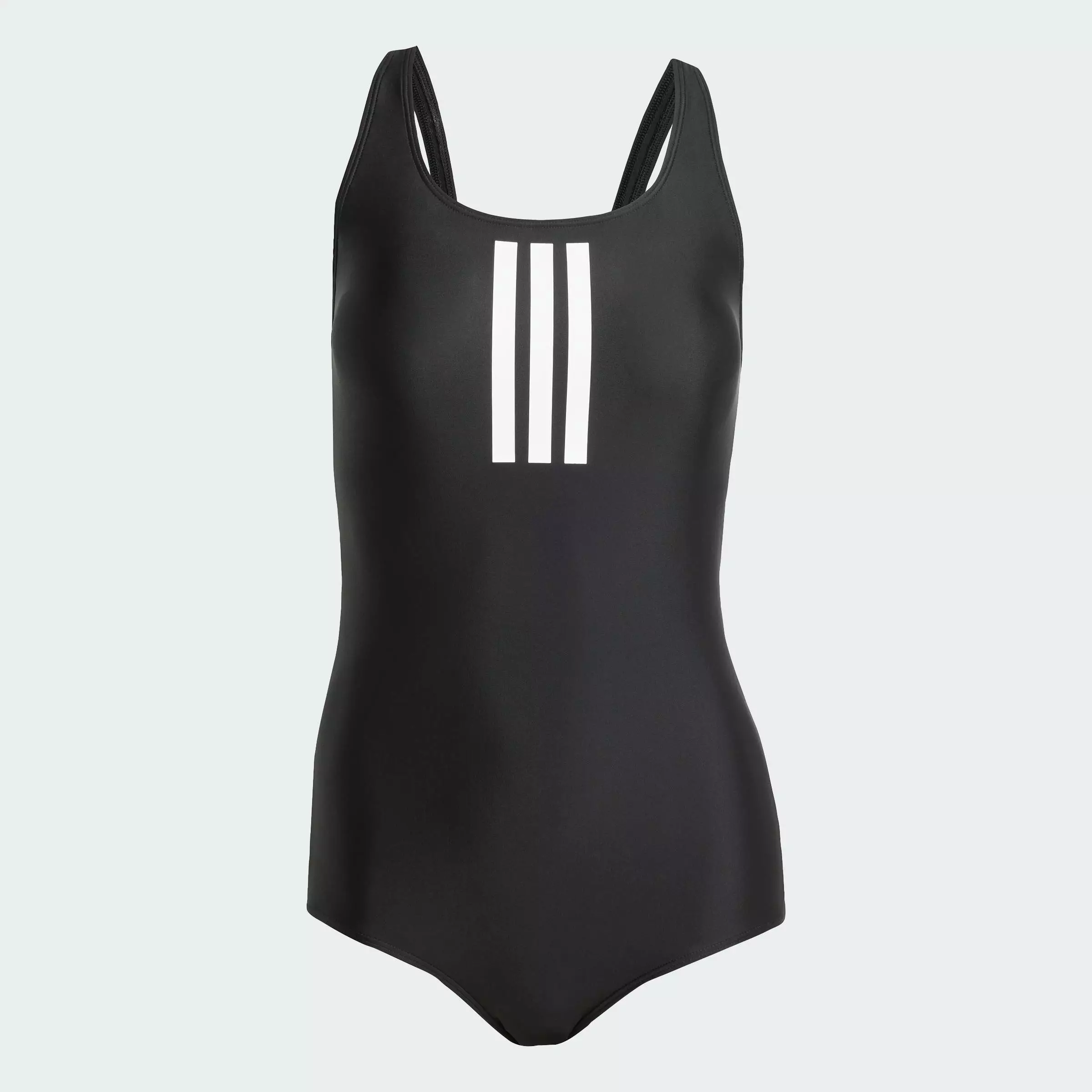 Swimming Padded 3-Stripes Closed-Back Swimsuit Women Black JE4384