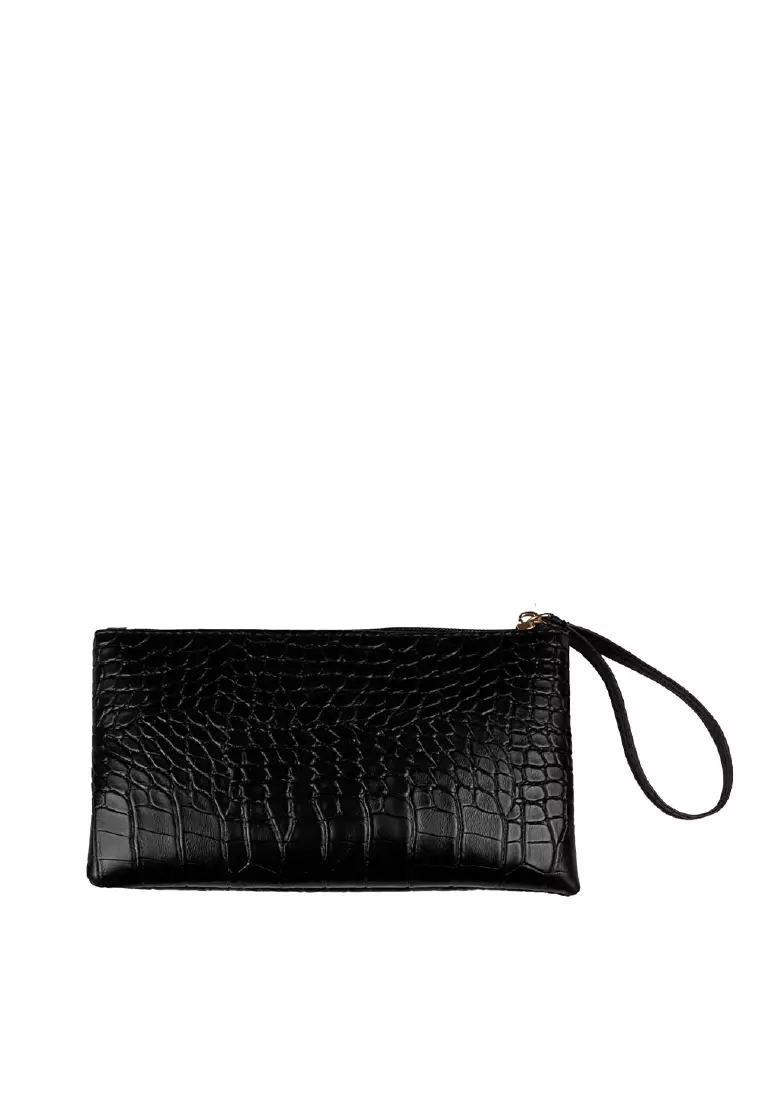 MYNT by MAYONETTE CORA Pouch Dompet Wanita Terbaru 2021 Import Korea Tas Croco Wanita - Black