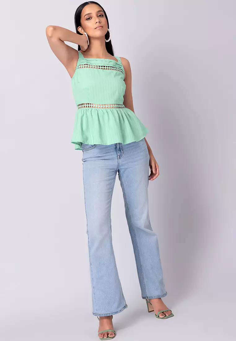Light Green Strappy Top