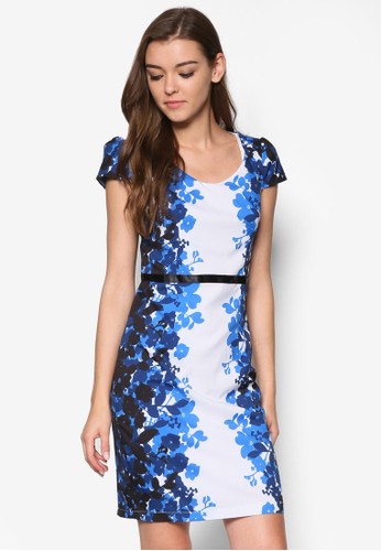 印花貼身連身裙、 服飾、 洋裝BLUESKYLOVE印花貼身連身裙最新折價