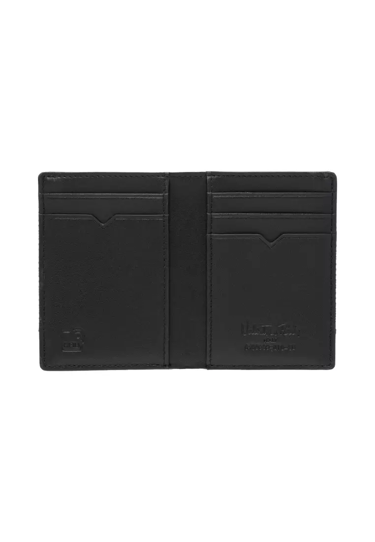 Valentino Rudy Italy Men's Fabric + Leather Card Holder 0468000-610