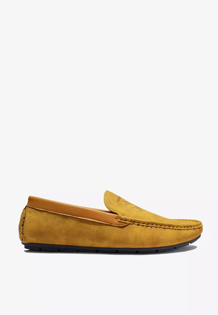 Mens faux hot sale suede loafers