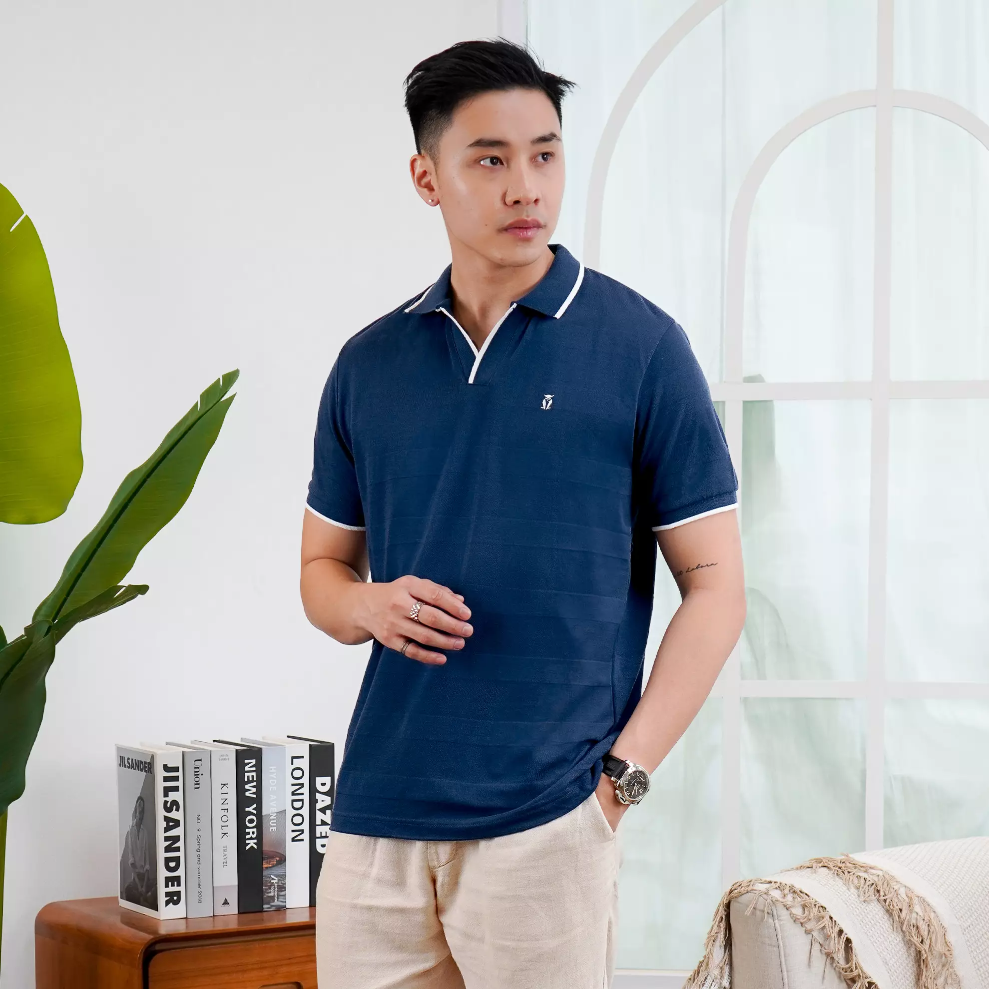 MATSUDA Kaos Polo Shirt Pria Kerah Tomi