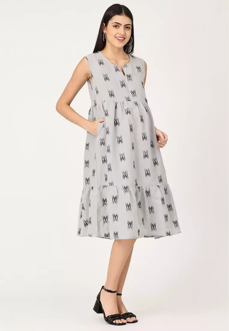 Grey Sands Maternity And Nursing Kurti Dress