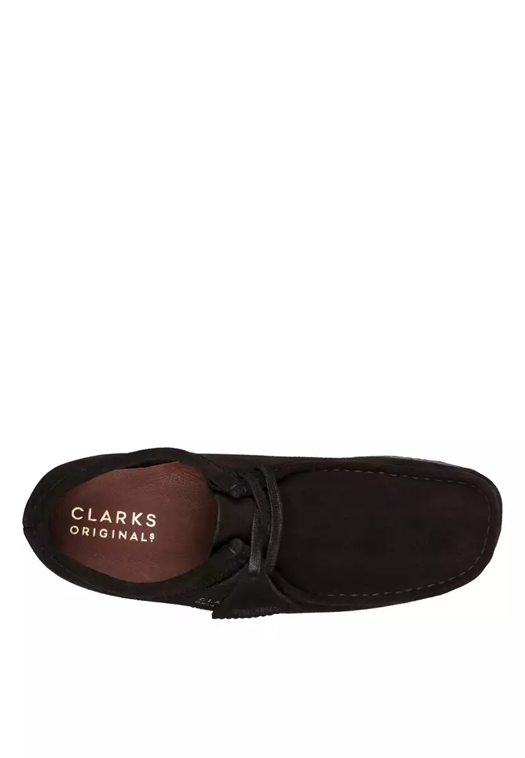 Buy CLARKS Mens Wallabee Moccasins - Black Sde 2025 Online