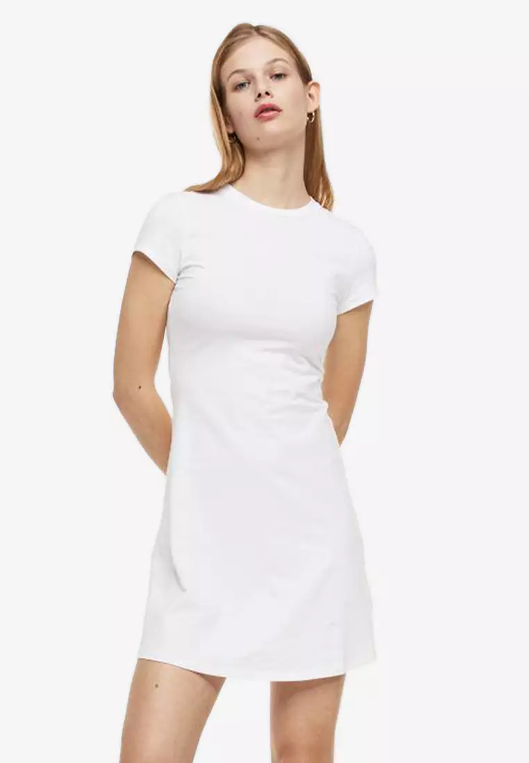 H&m short outlet sleeve jersey dress