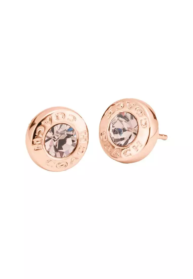 Coach Open Circle Stone Stud Earring main image 1