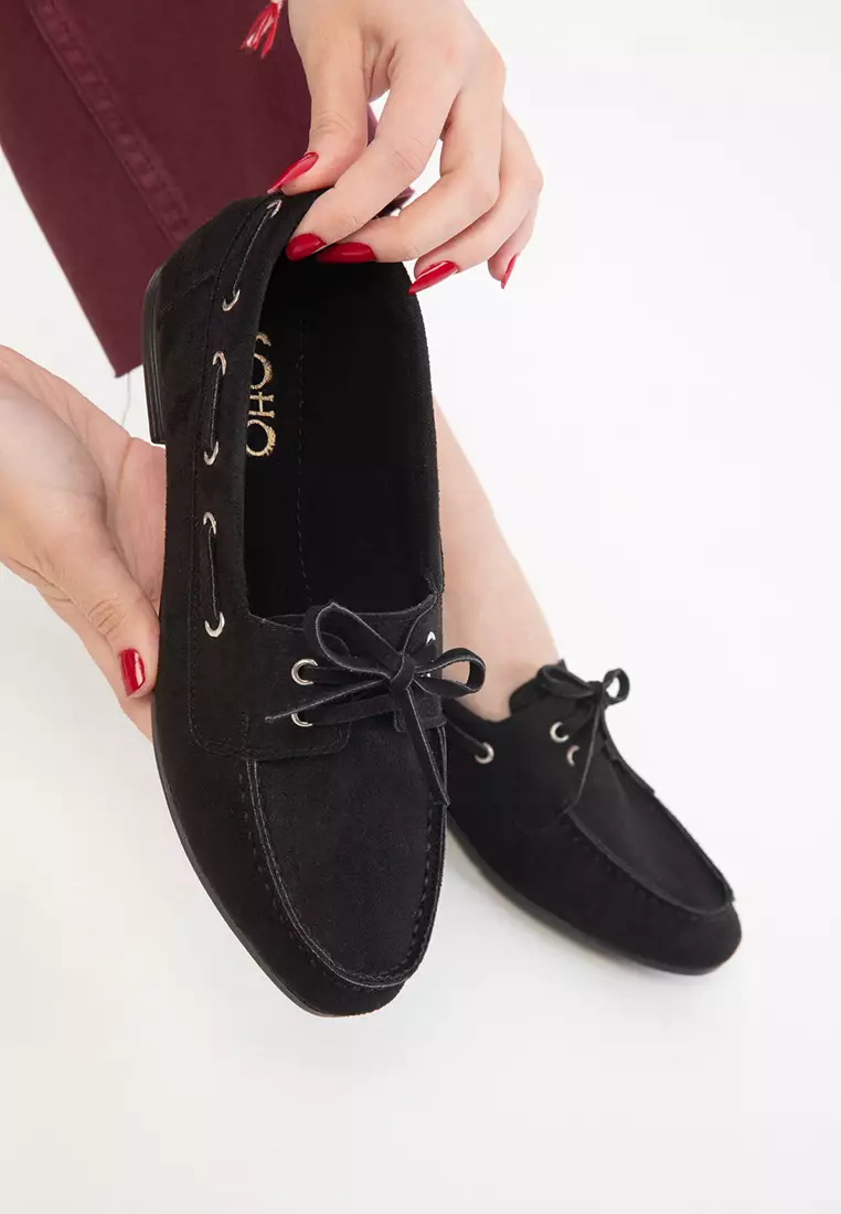 Buy Soho Black Suede Loafer Women's Shoes 20481 2026 Online | ZALORA  Philippines