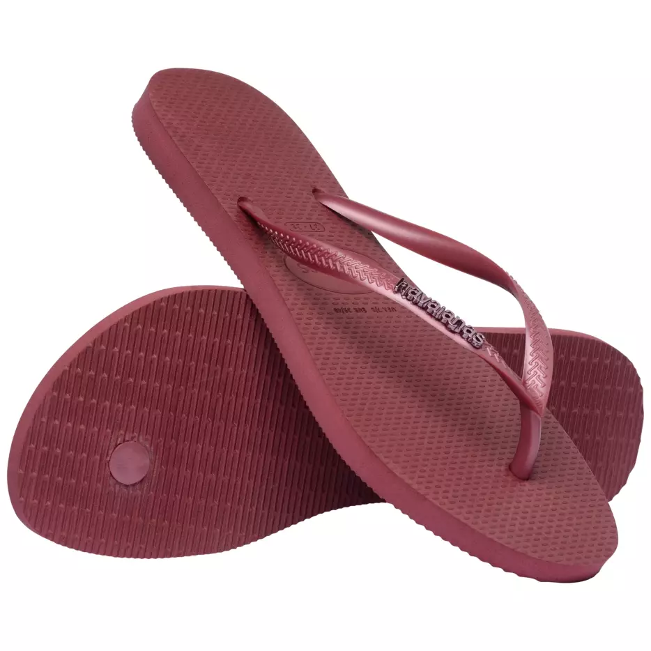 Havaianas Slim Logo Metallic Amaranth - Sandal Wanita