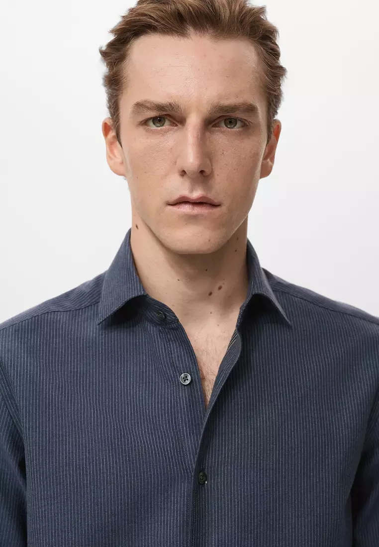 100% Cotton Regular-Fit Striped Shirt