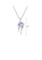 Glamorousky purple 925 Sterling Silver Fashion Personality Lava Geometric Square Purple Cubic Zirconia Pendant with Necklace 0CD3CAC566104EGS_2