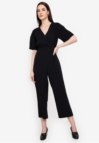 ZALORA WORK black 100% Recycled Polyester Kimono Jumpsuit 41A03AA7A27D06GS_1