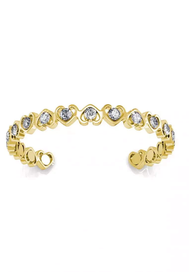 Simply Love Bangle YG - Gelang Crystal by Her Jewellery