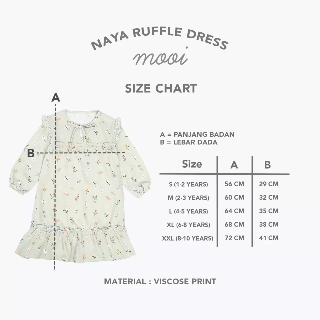 Mooi Dress Anak Perempuan Naya Ruffle Dress - Blossom Pink