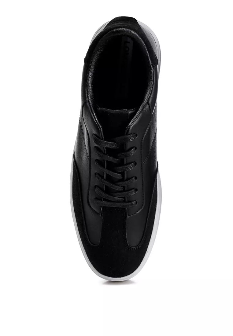 Contrasting Sole Men's Sneakers in Black