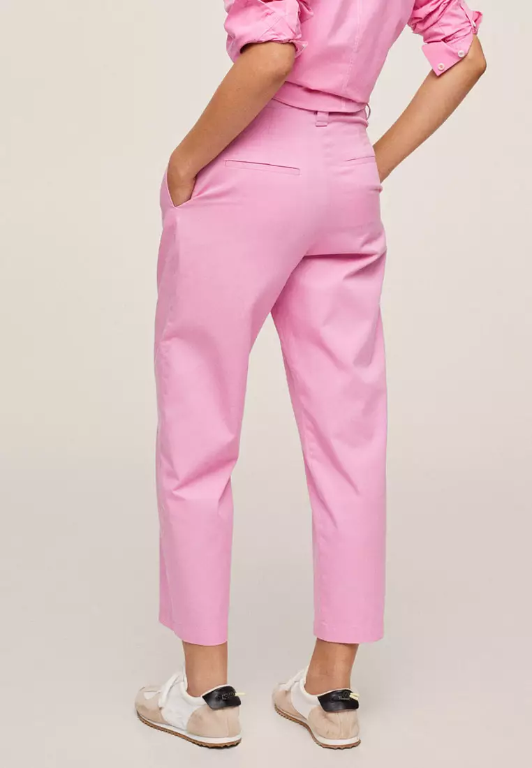 Cotton Pleated Trousers