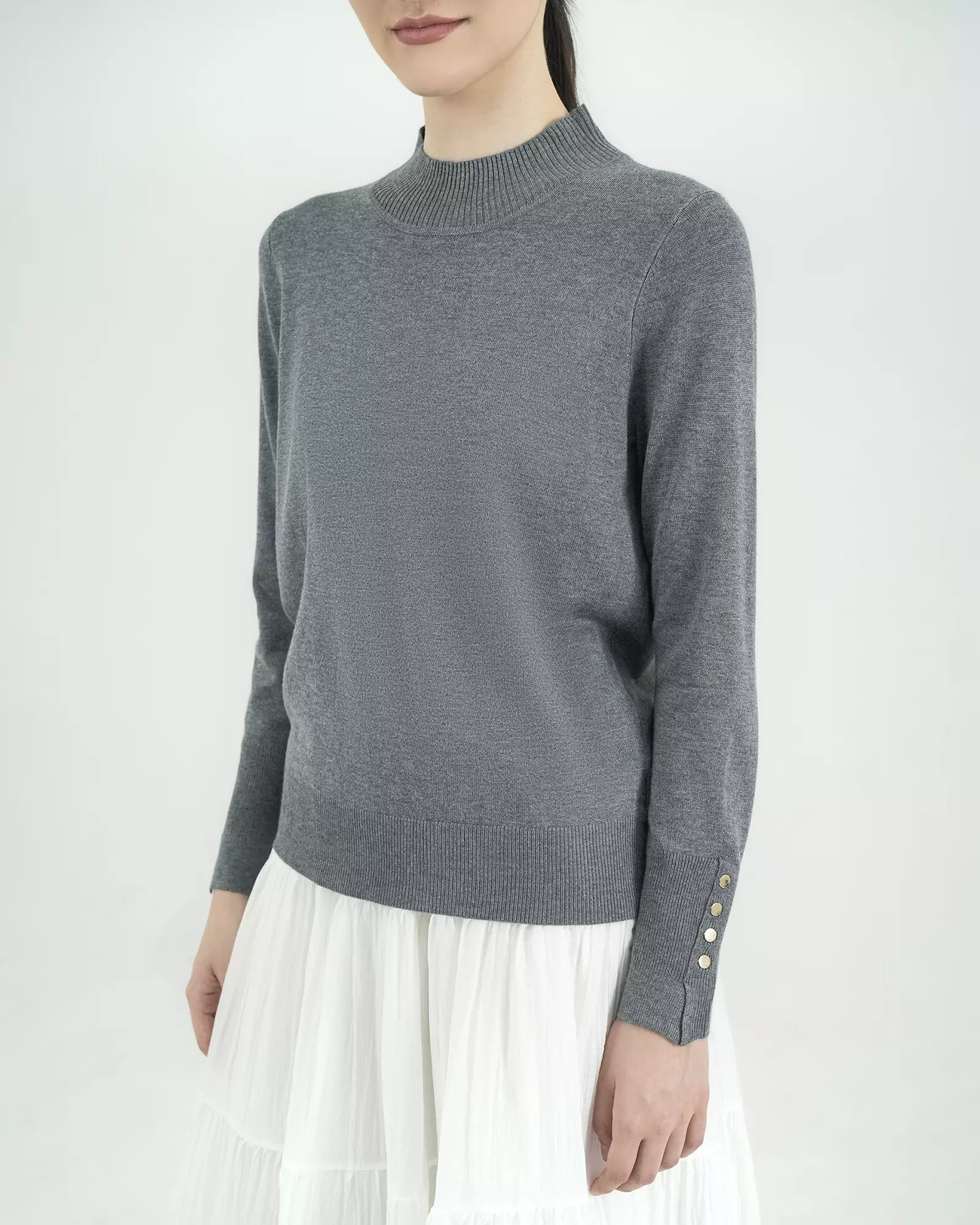Geulis.id AGILE KNIT TOP - Grey