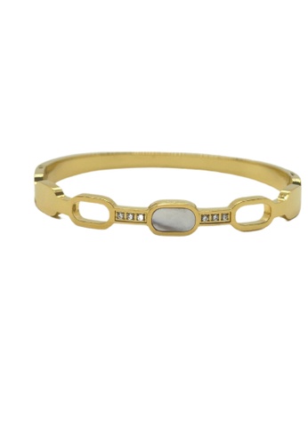 Her Jewellery gold Anneliese Bangle (Yellow Gold) - Made with Premium Japan Imported Titanium with 18K Gold plated 1BCD4AC0466BFBGS_1