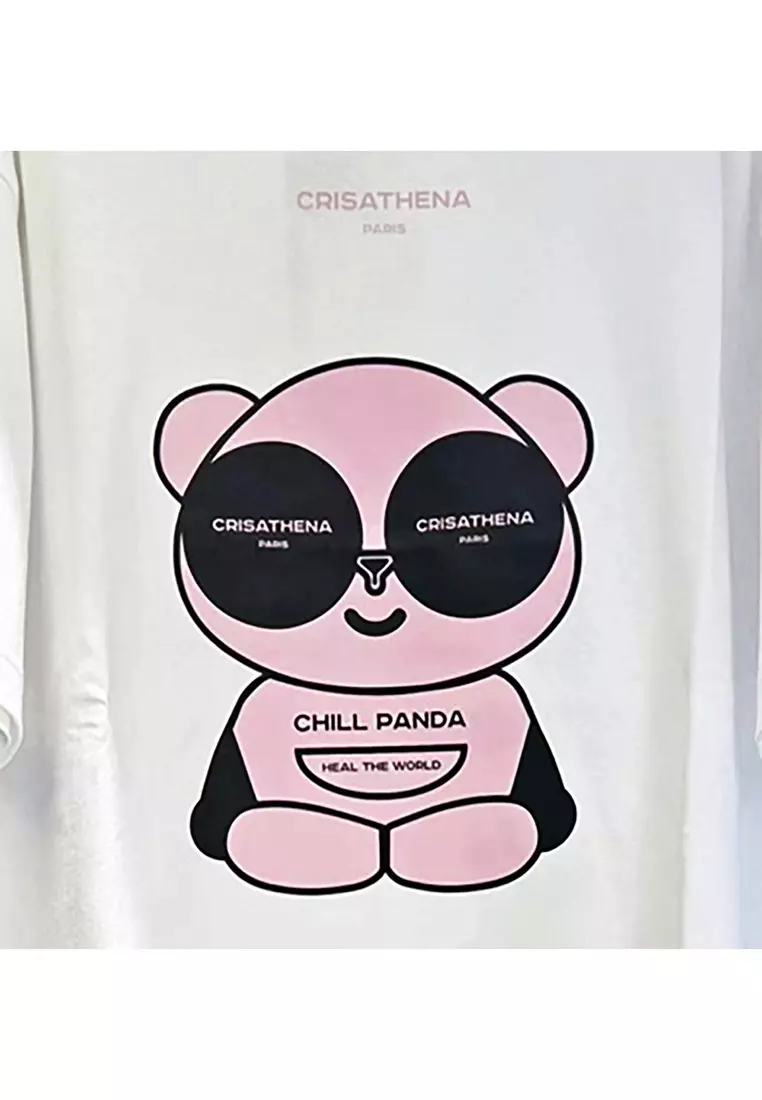 Crisathena X Chill Panda T恤(白色)